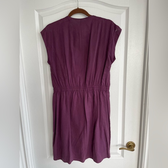 Rag & Bone Sleeveless Front Zipper Purple Lyocell Napoli Dress - Sz 8 - Picture 2 of 5